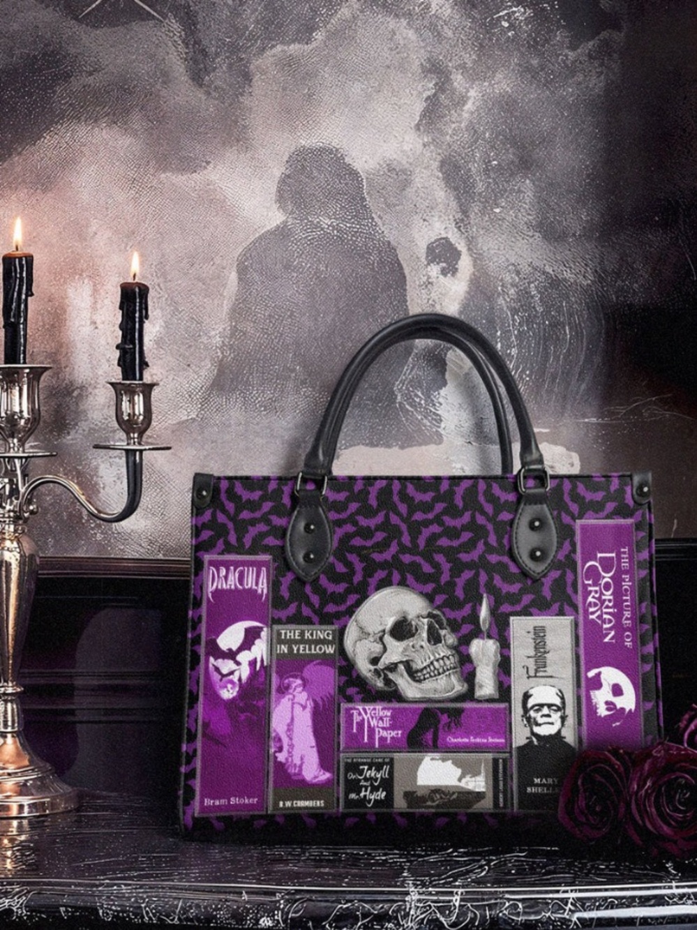 Codex of Gothic Tales Violet Echo Italian Leather~ Large